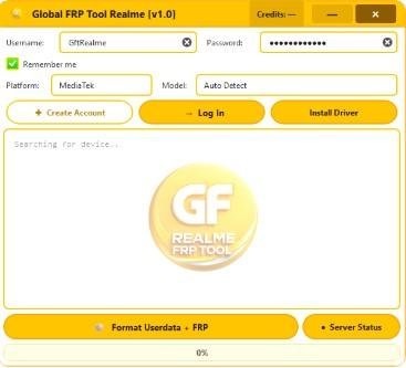 ( GFT ) Global frp tool (Ferramenta profissional de REALME) [Conta Existente]