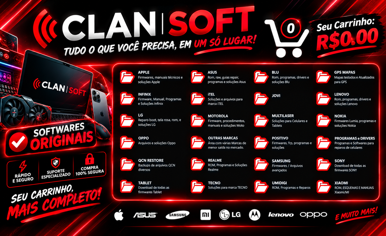 🛠️ CLAN SOFT  — FIRMWARES, ROMS, DRIVERS E SOLUÇÕES — 🔥 RECEBA QUALQUER ROM POR ESSE VALOR!!